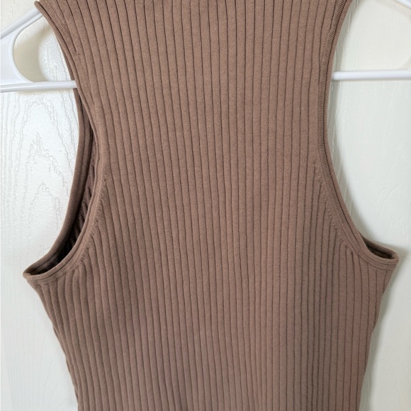 Reformation Ribbed Brown Tank Top - Picture 2 of 3